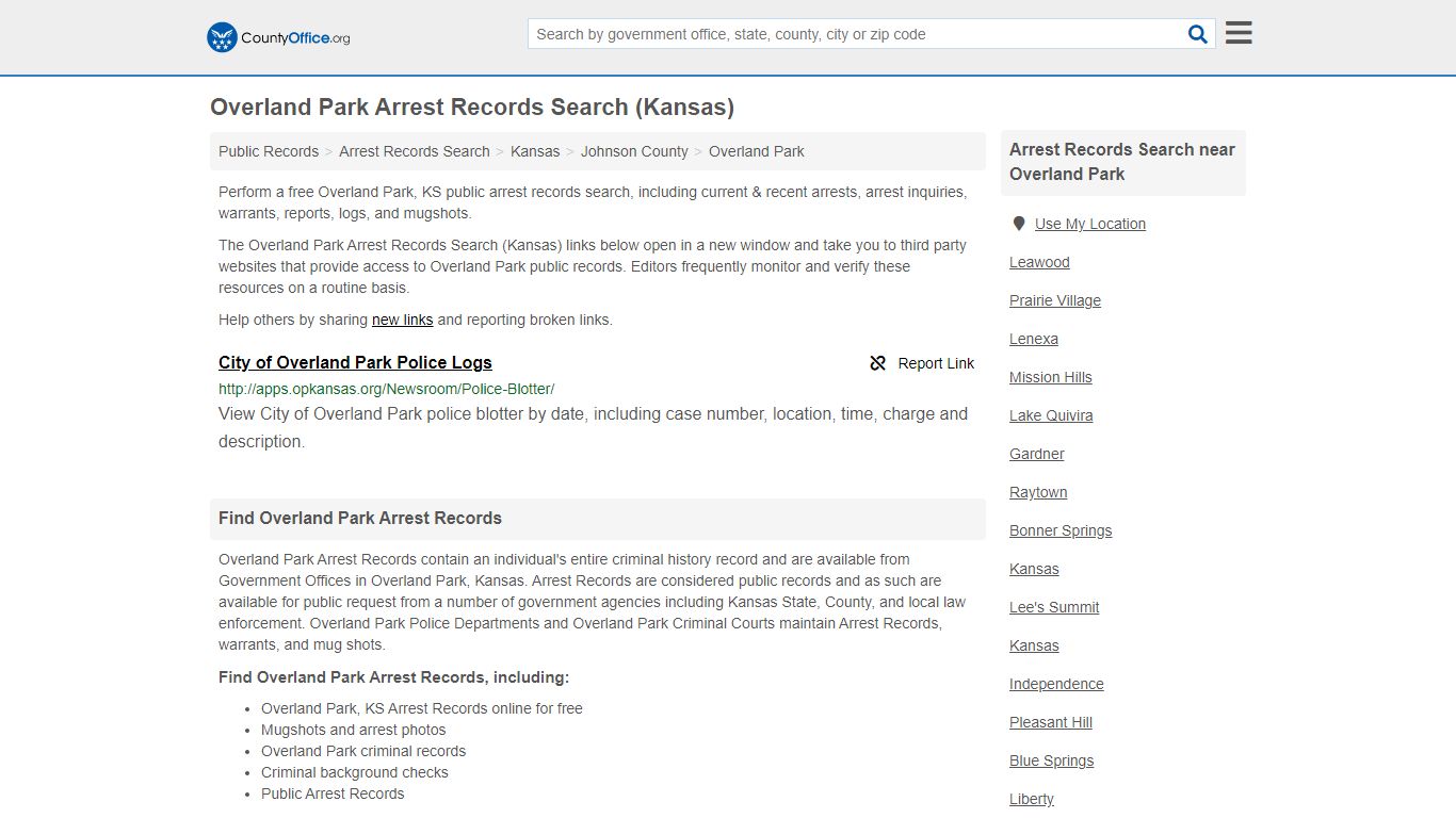 Arrest Records Search - Overland Park, KS (Arrests & Mugshots)